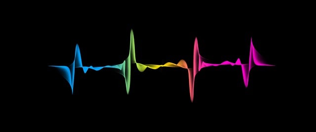 Herzfrequenz in Regenbogenfarben 